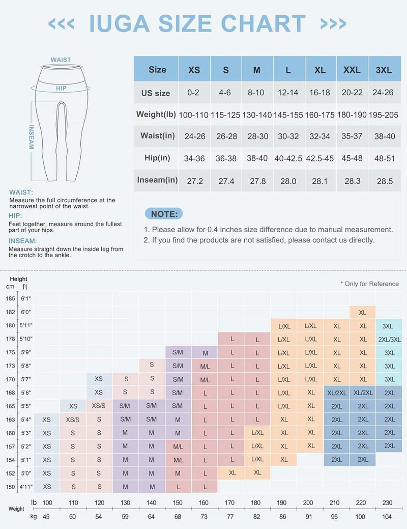 IUGA Fleece Lined Leggings Women Thermal Leggings for Women Winter Warm Tights High Waisted Hiking Yoga Pants with Pockets(Black, S) - Image 5